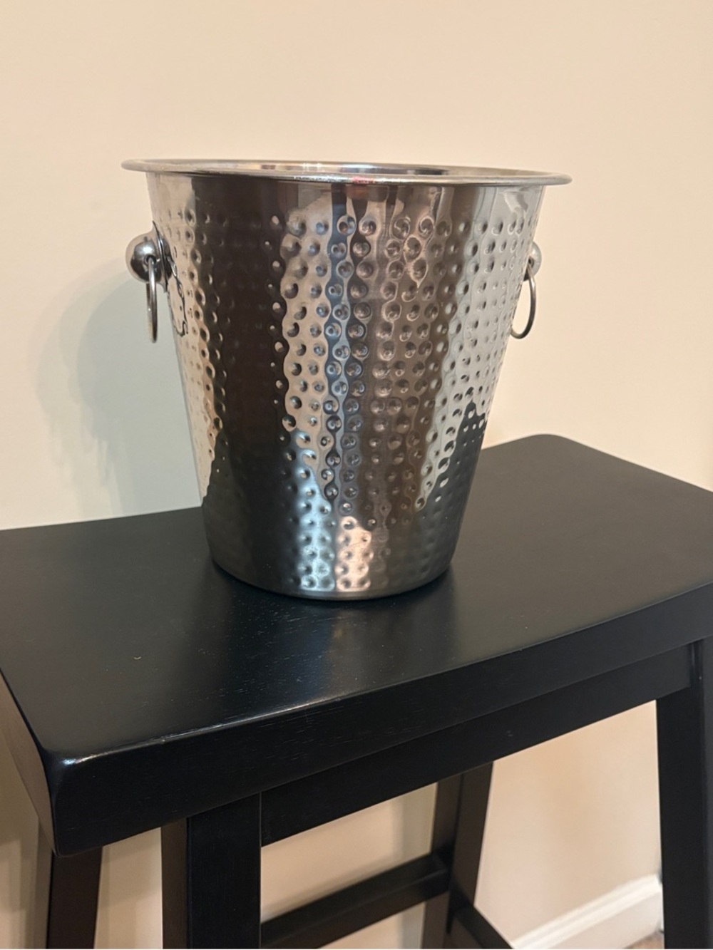 Hammered Metal Wine/Champagne Ice Bucket - Silver - Picture 5 of 5